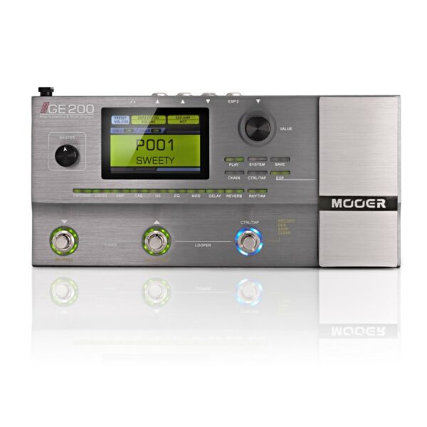 MOOER GE200 PEDALIERA MULTI EFFETTO PER CHITARRA ELETTRICA CON MODELLI DI AMPLIFICATORI E SPEAKER