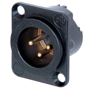 NEUTRIK NC3MD-LX-B PRESA XLR FEMMINA DA PANNELLO CONNETTORE XLR 3 POLI COLORE NERO