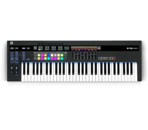 NOVATION 61SL MKIII TASTIERA CONTROLLER MIDI USB 61 TASTI SEMIPESATI + 16 PAD + 8 FADER + 8 ENCODER