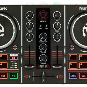 NUMARK PARTY MIX CONTROLLER MIDI/USB PER DJ + 3 LED RGB EFFETTO LUCE