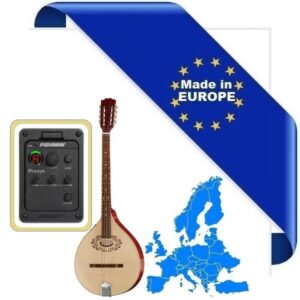 HORA OCTAVE MANDOLIN BOUZOUKI SCALA CORTA MADE IN EUROPE MANDOLINO OTTAVA BASSA IN MASSELLO FISHMAN PRESYS 101 TOP ABETE E ACERO FONDO FASCE MANICO SCALA 584mm