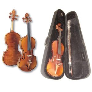 OLVEIRA VV150 VIOLINO 3/4 TOP ABETE MASSELLO FONDO ACERO MASSELLO LEGNO GIUGGIOLO PIOLI MENTONIERA CORDIERA + CUSTODIA + ARCHETTO EX-DEMO
