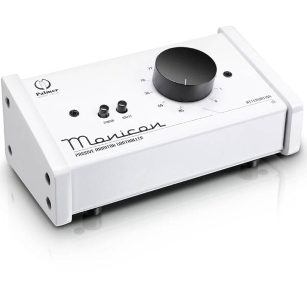 PALMER MONICON WHITE CONTROLLO VOLUME PASSIVO MONITOR BIANCO 2 XLR IN 2 XLR OUT IN LEGNO E METALLO