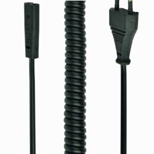 CABLEXPERT POWER CURLED CORD (C1), 2 X 0.75 SQ.MM, VDE APPROVED, 1.8 M