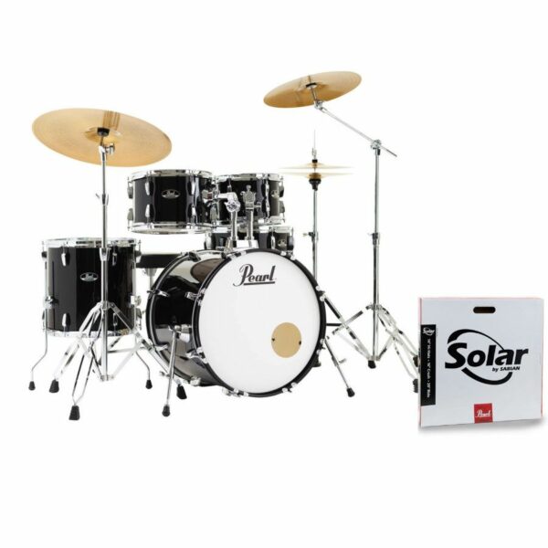 PEARL ROADSHOW PLUS 22" RS525SBC/C31 BATTERIA ACUSTICA 5 PEZZI JET BLACK CON PIATTI SABIAN E SGABELLO
