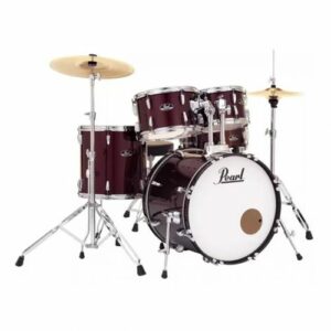 PEARL ROADSHOW RS505C/C91 BATTERIA ACUSTICA 5 PEZZI RED WINE CON PIATTI SABIAN E SGABELLO