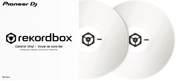 PIONEER RB-VD1-W COPPIA DI VINILI DI CONTROLLO PER REKORDBOX BIANCHI