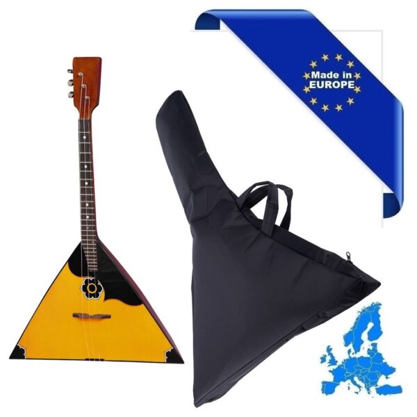 HORA PRIM BALALAIKA RUSSA SOPRANO 3 CORDE MADE IN EUROPE TOP ABETE MASSELLO CORPO ACERO MASSELLO MANICO FAGGIO TASTIERA PALISSANDRO CON BORSA SCALA 440mm