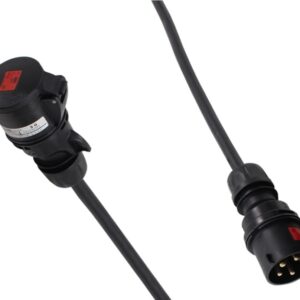 PROLUNGA ALIMENTAZIONE CEE 32A 3PH+N+E IP44 5POLI 415V 10 METRI SPINA PCE 025-6XS CAVO NEOPRENE/H07RN-F 5X6MM2 PRESA FEMMINA PCE 225-6XS