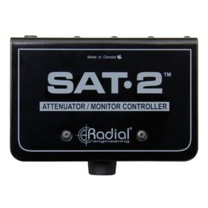 RADIAL SAT-2 AUDIO STEREO PASSIVO UTILIZZO PER ATTENUAZIONE E CONTROLLO DEL SEGNALE DAI MICROFONI AI PREAMPLIFICATORI