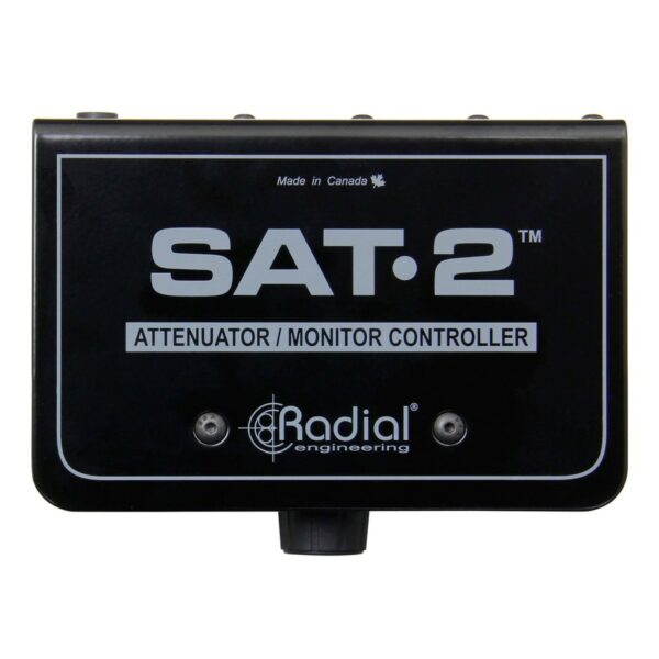 RADIAL SAT-2 AUDIO STEREO PASSIVO UTILIZZO PER ATTENUAZIONE E CONTROLLO DEL SEGNALE DAI MICROFONI AI PREAMPLIFICATORI