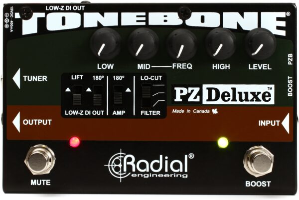 RADIAL TONEBONE PZ DELUXE EFFETTO A PEDALE PREAMPLIFICATORE PER CHITARRA PIEZO
