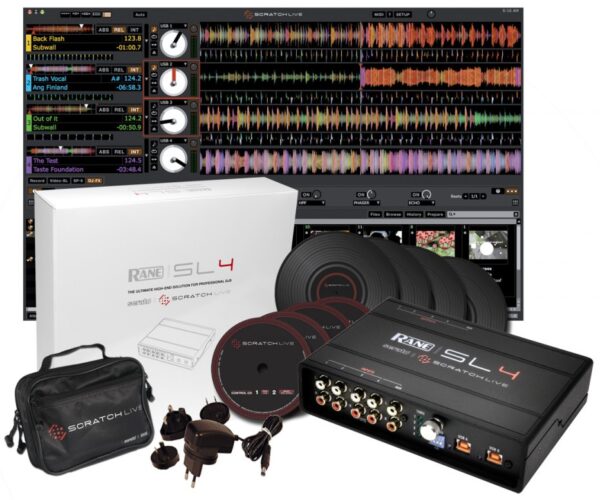 RANE SERATO SCRATCH LIVE SL4 INTERFACCIA AUDIO USB DJ 4 INGRESSI PHONO CD 96KHZ 24 BIT