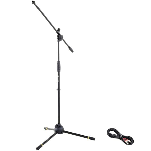 ROADWORX ASTA MICROFONICA A GIRAFFA + CAVO XLR PER MICROFONO DA 10 METRI IN BUNDLE