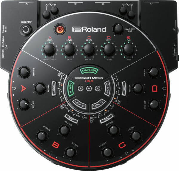 ROLAND HS5 MIXER DIGITALE PER PROVARE IN CUFFIA E REGISTRARE + EFFETTI COSM CHITARRA BASSO E VOCE + USB COLORE NERO