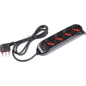 ROSI EMILIA RS94073 MULTIPRESA 4 USCITE SCHUKO+10A+16A INTERRUTTORE LUMINOSO CAVO 1.5MT