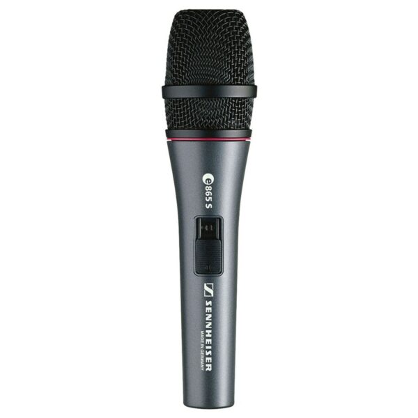 SENNHEISER E865S MICROFONO A CONDENSATORE SUPERCARDIOIDE PER VOCE CON INTERRUTTORE ON - OFF