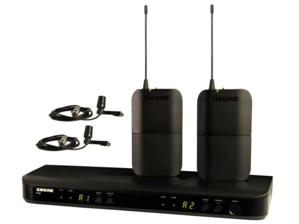 SHURE BLX188E/CVL SISTEMA MICROFONO WIRELESS 2 CANALI 2 BODYPACK + 2 LAVALIER