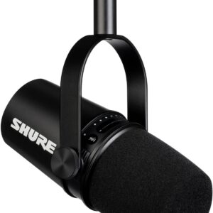 SHURE MV7-K BLACK MICROFONO DINAMICO PODCAST XLR MICRO-USB USCITA CUFFIA COLORE NERO