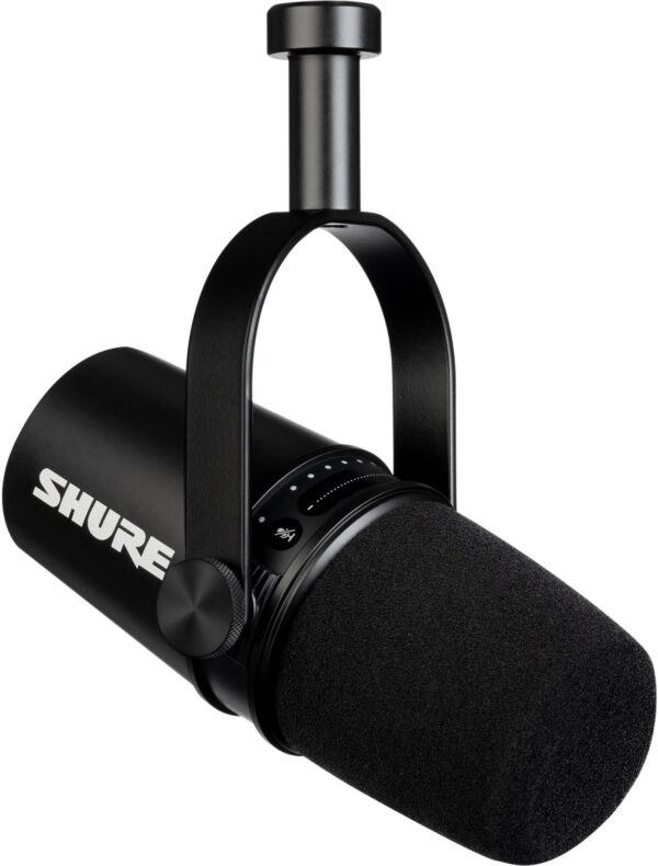 SHURE MV7-K BLACK MICROFONO DINAMICO PODCAST XLR MICRO-USB USCITA CUFFIA COLORE NERO