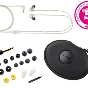 SHURE SE425-CLE-FS AURICOLARE ISOLAMENTO ACUSTICO PER IN EAR MONITOR TRASPARENTE CLEAR – GARANZIA ESTENDIBILE A 5 ANNI –