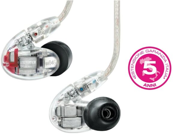 SHURE SE846 CLE AURICOLARI AD ISOLAMENTO SONORO QUATTRO DRIVER TRE VIE - GARANZIA ESTENDIBILE 5 ANNI -