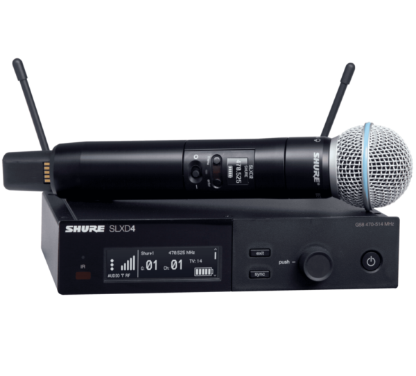 SHURE SLXD24/BETA58 J53 RADIOMICROFONO PALMARE DIGITALE WIRELESS A MANO CAPSULA BETA 58