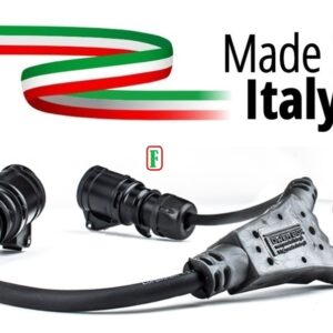 SPLITTER CEE SDOPPIO MADE IN ITALY SPINA PCE 16A MASCHIO 3 POLI 2P+T IP44 A PRESA 16A FEMMINA PCE LOOP 16A 3P