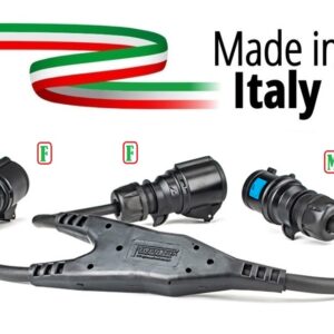 SPLITTER CEE SDOPPIO MADE IN ITALY SPINA PCE 32A MASCHIO 3 POLI 2P+T IP44 A 2 PRESE 32A FEMMINA PCE