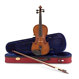 STENTOR VIOLINO STUDENT 2 4/4 TOP TAVOLA ARMONICA ABETE MASSELLO FONDO/FASCE ACERO MASSELLO + CUSTODIA + ARCHETTO