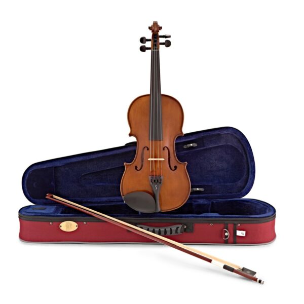 STENTOR VIOLINO STUDENT 2 4/4 TOP TAVOLA ARMONICA ABETE MASSELLO FONDO/FASCE ACERO MASSELLO + CUSTODIA + ARCHETTO