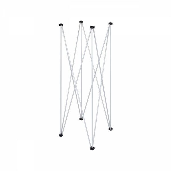 STRUTTURA A RAGNO 50 X 50 CM IN ACCIAIO ANODIZZATO 4 PUNTI DI APPOGGIO ALTEZZA 160 CM
