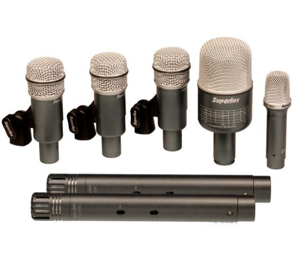 SUPERLUX DRK B5C2 DRUMSET KIT 7 MICROFONI PER BATTERIA CON CUSTODIA RIGIDA