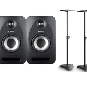 TANNOY REVEAL 502 COPPIA STUDIO MONITOR BIAMPLIFICATI 2 VIE 5″/ 1″ 75 WATT + COPPIA STATIVI GRAVITY SP3202 BUNDLE