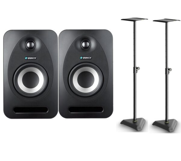 TANNOY REVEAL 502 COPPIA STUDIO MONITOR BIAMPLIFICATI 2 VIE 5"/ 1" 75 WATT + COPPIA STATIVI GRAVITY SP3202 BUNDLE
