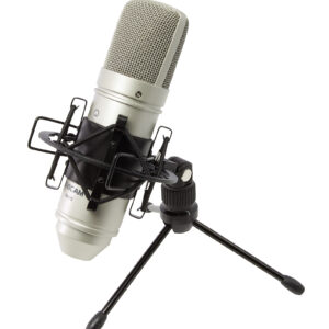 TASCAM TM80 MICROFONO A CONDENSATORE CARDIOIDE + ASTA DA TAVOLO + SUPPORTO ELASTICO SHOCKMOUNT + CAVO