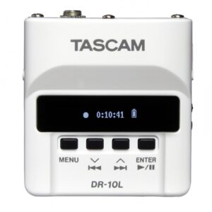 TASCAM DR 10LW REGISTRATORE AUDIO DIGITALE CON MICROFONO LAVALIER BIANCO
