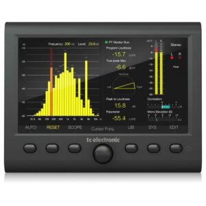 TC ELECTRONIC CLARITY M STEREO DESKTOP AUDIO METER MISURATORE DI LIVELLO STEREO DISPLAY HD 7″