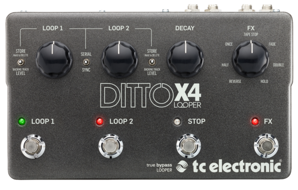 TC ELECTRONIC DITTO X4 LOOPER EFFETTO STEREO A PEDALE LOOP TRUE BYPASS