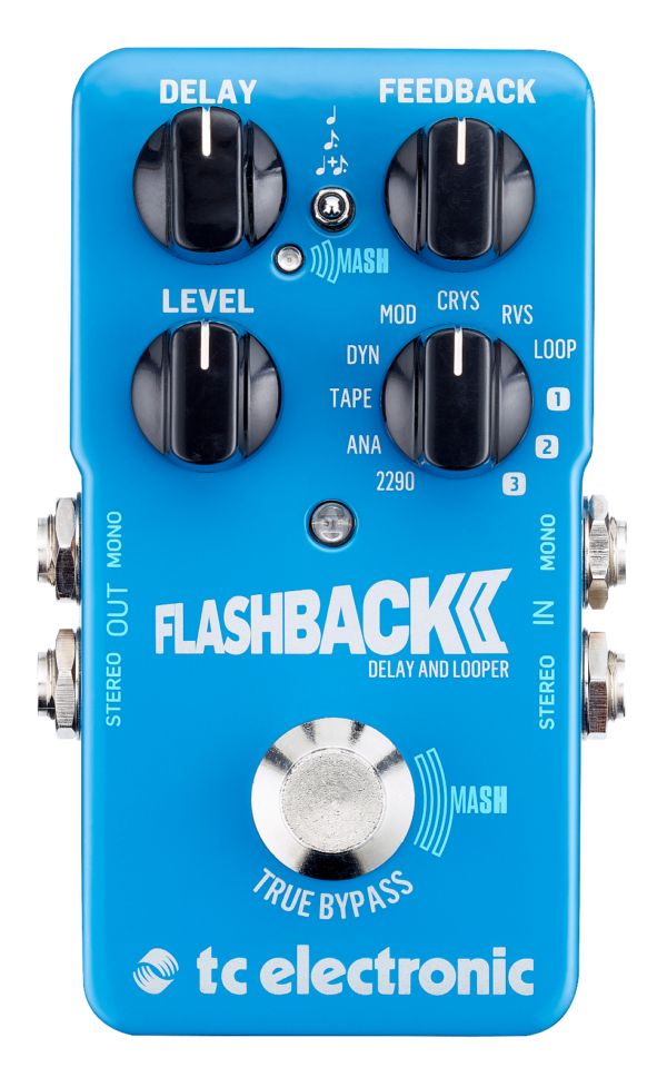 TC ELECTRONIC FLASHBACK 2 DELAY AND LOOPER A PEDALE PER CHITARRA TRUE BYPASS TECNOLOGIA MASH + 3 SLOT TONEPRINT