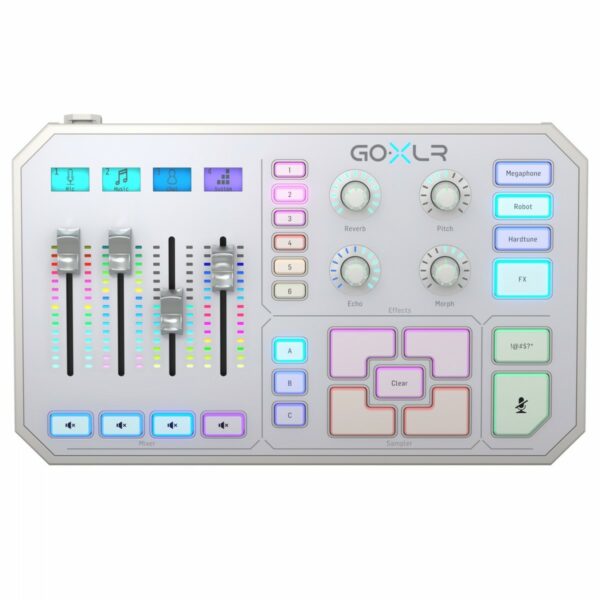 TC HELICON GO-XLR-WH MIXER PORTATILE 4 PAD CANALI PLAY BROADCAST STREAM ONLINE BIANCO