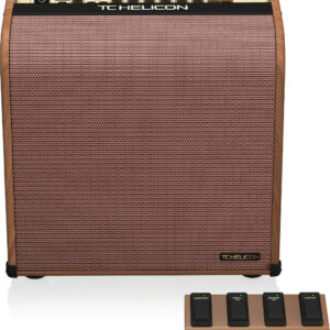 TC HELICON HARMONY V100 AMPLIFICATORE PER CHITARRA ACUSTICA 2 CANALI 100 WATT CON PROCESSORE VOCALE ED EFFETTI