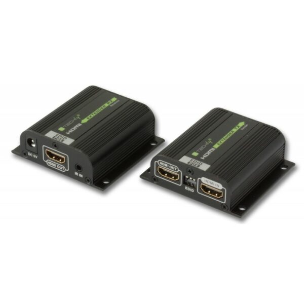 TECHLY EXTENDER HDMI FULL HD 3D POE FINO A 40 METRI EDID IR CAVI CAT 6 6A 7