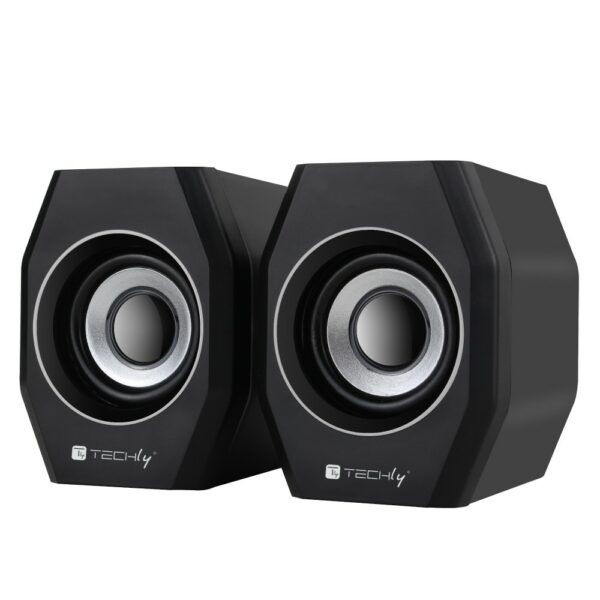 TECHLY ICC SP-320STY COPPIA CASSE USB 2.0 E JACK 3.5MM CON CONTROLLO VOLUME
