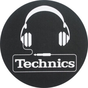 TECHNICS SLIPMATS TAPPETINI PER GIRADISCHI NERO SILVER COPPIA TAPPETINI