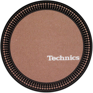 TECHNICS SLIPMATS TAPPETINI GIRADISCHI COLORE STROBO BROWN MARRONE COPPIA TAPPETINI