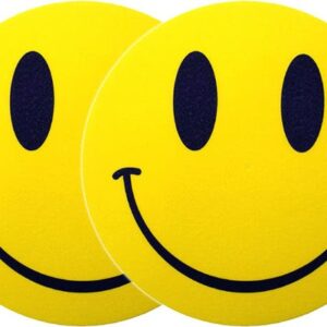 TECHNICS SLIPMATS TAPPETINI GIRADISCHI LOGO SMILEY – GIALLO E NERO COPPIA TAPPETINI