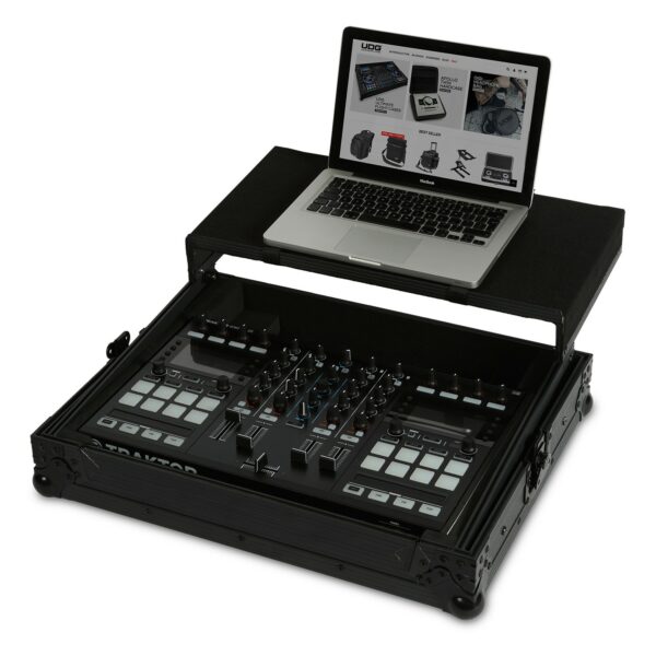 UDG ULTIMATE FLIGHT CASE NATIVE INSTRUMENTS TRAKTOR KONTROL S5/S4 BLACK PLUS FLIGHT CASE PROFESSIONALE + LAPTOP COLORE NERO