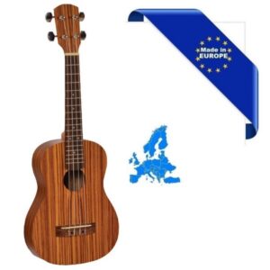 UKULELE TENORE TOP CORPO ZEBRANO MADE IN EUROPE TAVOLA FONDO FASCE ZEBRAWOOD TASTIERA IN PALISSANDRO