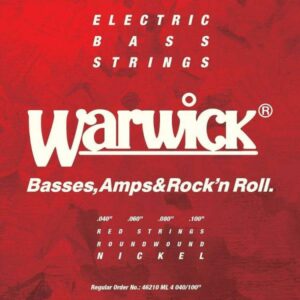 WARWICK 46210 MS 4 RED LABEL BRINZE 40/100 MUTA DI CORDE PER BASSO ELETTRICO 4 CORDE